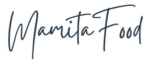 Logotipo de MamitaFood con texto azul oscuro en estilo manuscrito.